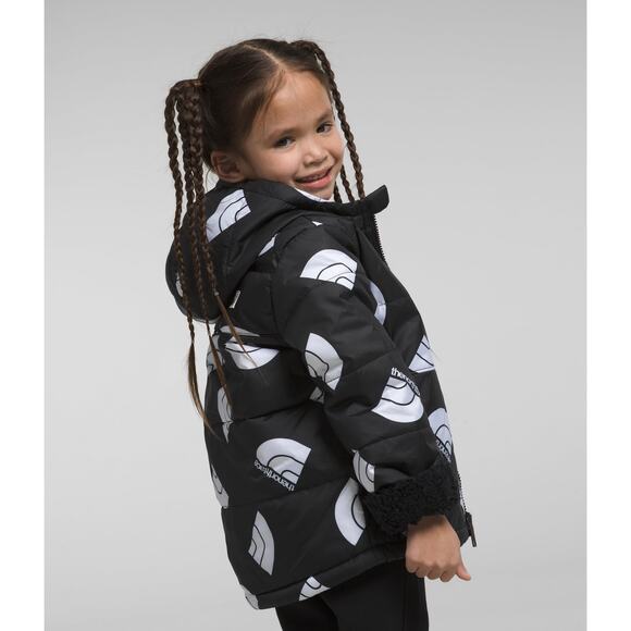 NWT The North Face Boys' Reversible Mount Chimbo Hooded Jacket, TNF Black, 3T - Picture 4 of 4